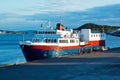 Ship moored on the harbour