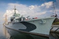 Ship museum Grom class destroyer ORP Blyskawica Thunderbolt in Port of Gdynia city, Poland