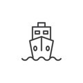 Ship boat outline icon
