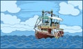 Ship (paddle-boat) Royalty Free Stock Photo