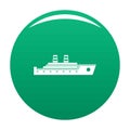 Ship passenger icon vector green