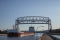 A Ship Passing Under Lift Bridge Royalty Free Stock Photo