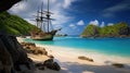 ship pirate beach