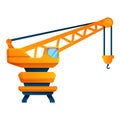 Ship port crane icon, cartoon style Royalty Free Stock Photo