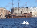Ship in port of st.petersburg Royalty Free Stock Photo
