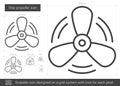 Ship propeller line icon.