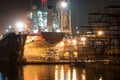 Ship during the renovation Royalty Free Stock Photo