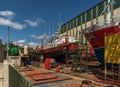 Ship for repair in a shipyard, Burela, Galicia, Spain Royalty Free Stock Photo