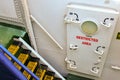 Ship restricted area behing the door Royalty Free Stock Photo