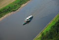 Ship on river elbe near Bastei in saxony