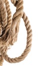 ship rope and knot isolated on white background Royalty Free Stock Photo