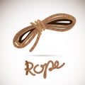 Ship rope with typographic - vector