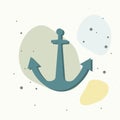 Ship`s anchor on multicolored background