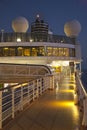 Ship`s deck at night Royalty Free Stock Photo