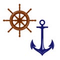 Ship\'s helm and anchor