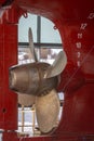 Ship`s propeller of the old Finnmarken in Stokmarknes in Norway, Lofoten Royalty Free Stock Photo