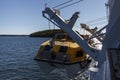 Ship's Tender Boat in Bar Harbor, USA, 2015 Royalty Free Stock Photo