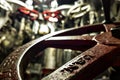 Ship`s valves and pipes Royalty Free Stock Photo