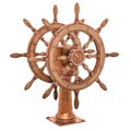 Ship`s wheel or boat`s wheel, 3D rendering