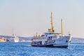 Ship sailing towards Old Istanbul Royalty Free Stock Photo