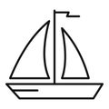 Ship sailor icon, outline style