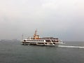Ship in the sea, cruise on the Bosporus.