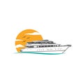 cruise ship logo vector