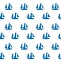 Ship seamless pattern, vector illustration Royalty Free Stock Photo