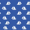 Ship seamless pattern, vector illustration Royalty Free Stock Photo