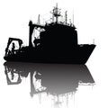 Ship silhouette Royalty Free Stock Photo