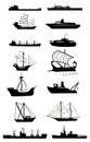 Ship silhouette Royalty Free Stock Photo