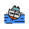 ship stability marine color icon vector illustration