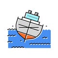 ship stability marine color icon vector illustration