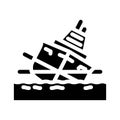 ship stability marine glyph icon vector illustration