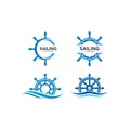 ship steering for sailing logo vector icon illustration template Royalty Free Stock Photo