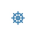 ship steering for sailing logo vector icon illustration template Royalty Free Stock Photo