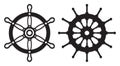 Ship steering wheel, Helm Anchor vector icon, Steer icon vector