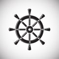 Ship steering wheel icon on background for graphic and web design. Simple vector sign. Internet concept symbol for Royalty Free Stock Photo