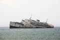 Ship sunk in the Red Sea, Jeddah, Saudi Arabia.