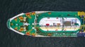 Ship tanker gas LPG, Aerial view Liquefied Petroleum Gas LPG tanker, Tanker ship logistic and transportation business oil and