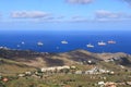 Ship to oil and gas drilling stay on port, Gran Canaria Island