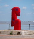 Ship to Shore sculpture, by Jon Buck, in Portishead, England