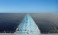 Ship track and blue sky