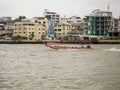 The ship transporting passengers across the river at the river Chao Phraya in Bangkok