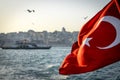 Ship with turkish flag