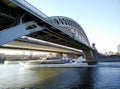 Ship under bridge