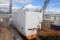 Ship in Falmouth Docks Royalty Free Stock Photo