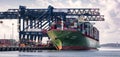 Ship unloading cargo, Port Botany Australia