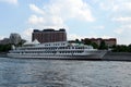 The ship Valery Bryusov on the Moscow river.