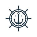 Ship wheel and anchor design